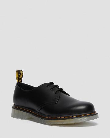 Black Women's Dr Martens 1461 Iced Smooth Leather Oxfords Shoes | CA 350QMA